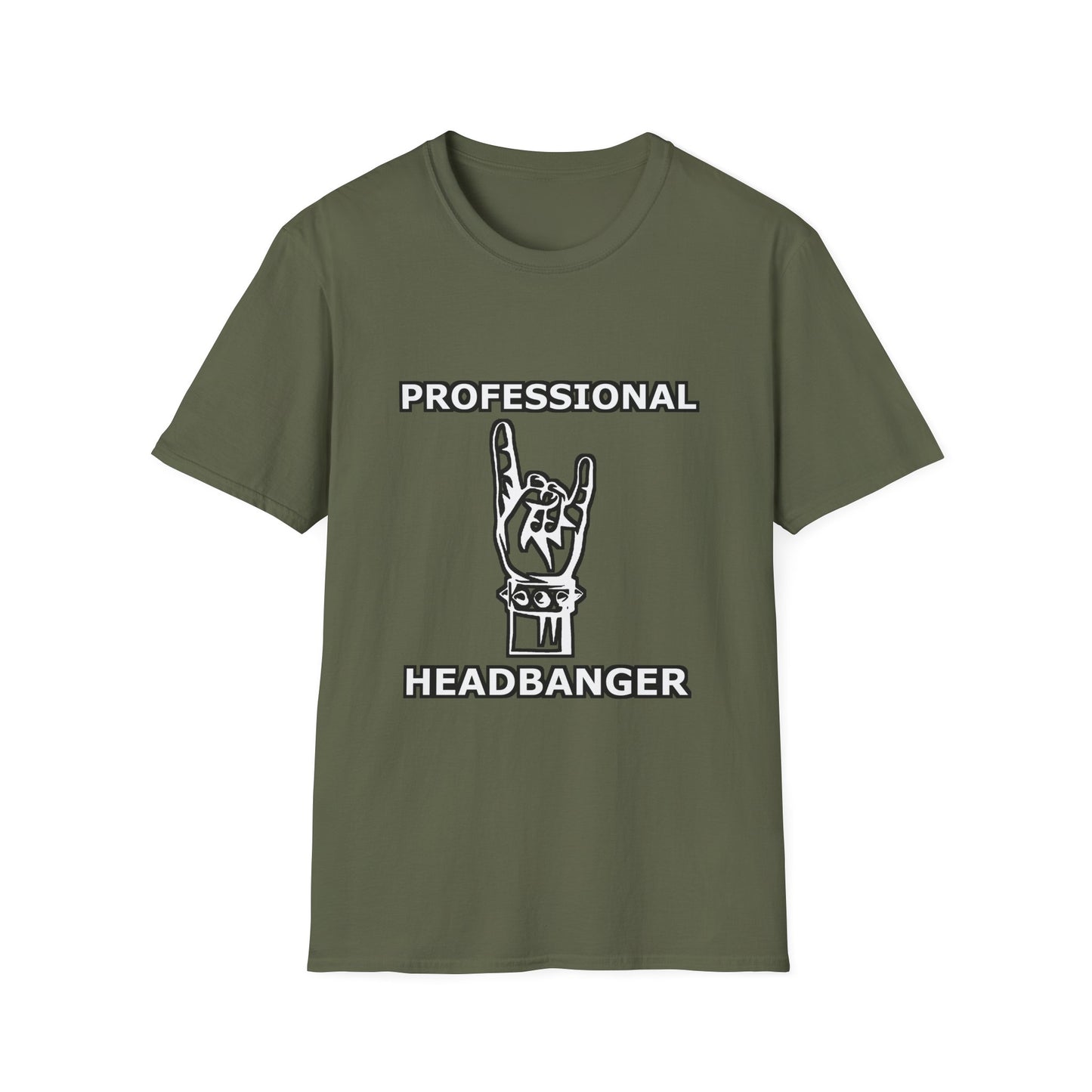 Professional Headbanger Softstyle T-Shirt Rave Metal Punk Music Festival Tee Mens Womens Unisex