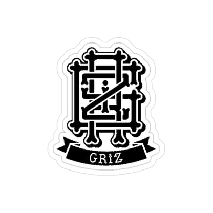 Griz Car Sticker Vinyl Transparent Waterproof Decal for Books, Laptops, Windows Rave Music Festival