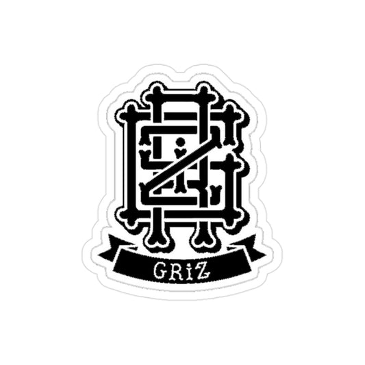 Griz Car Sticker Vinyl Transparent Waterproof Decal for Books, Laptops, Windows Rave Music Festival