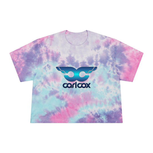 Carl Cox Women's Tie-Dye Crop Top Sweat Proof Rave Music Festival Shirt