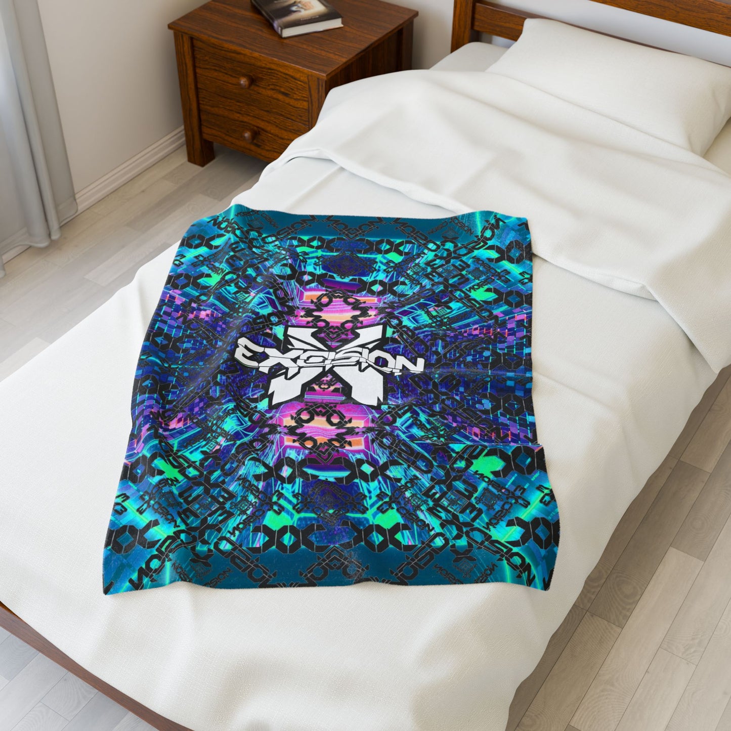 Excision Velveteen Plush Throw Blanket by Miami Subs