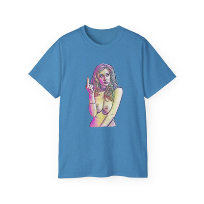 Middle Finger Vulgar Girls Nude Model Photography Art Sweat Proof Shirt Sexy Womens Mens Unisex Tee