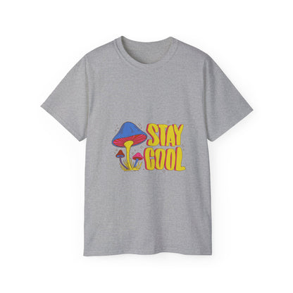 Stay Cool Neon Mushroom Mens Womens Unisex Ultra Cotton Tee