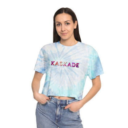 Kaskade Women's Tie-Dye Crop Top Sweat Proof Rave Music Festival Shirt