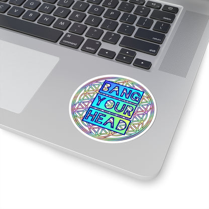 BANG YOUR HEAD waterproof Decal no-bubble sticker for car, laptop, book, water bottle, etc