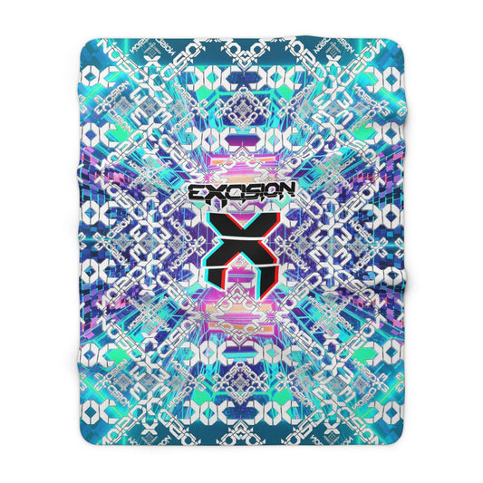 Excision Sherpa Blanket, Premium Micro-Mink Thick Camping Music Festival Blankets
