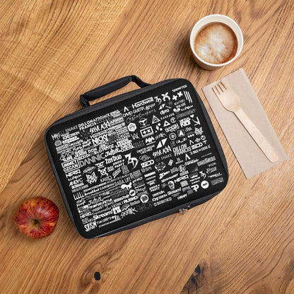 EDM Music Festival Headliner Logo Collage Lunch Bag Perfect for Rave Camping Festival Weekends Back to School