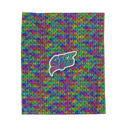 Soft Cozy GRIZ Throw Blanket - alternate colors - Rave Camping Blanket Music Festival Approved Item