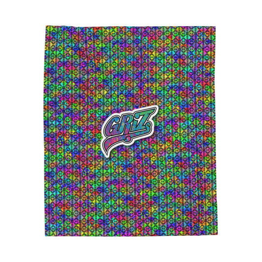 Soft Cozy GRIZ Throw Blanket - alternate colors - Rave Camping Blanket Music Festival Approved Item