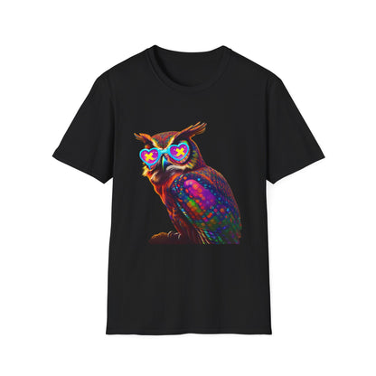 Rage Mode Psychedelic Owl Softstyle T-Shirt EDM Rave Music Festival Tee Mens Womens Unisex