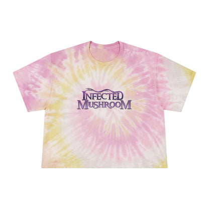 Infected Mushroom Women's Tie-Dye Crop Top Sweat Proof Rave Music Festival Shirt