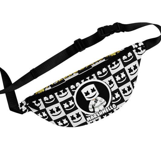 Adjustable Marshmello Zipper Fanny Pack for Party Rave Music Festival Concert Essential Item Men and Women