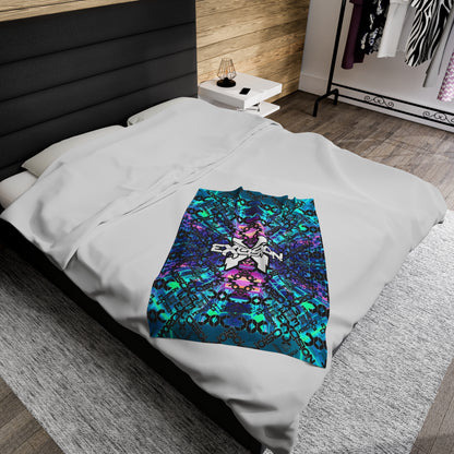 Excision Velveteen Plush Blanket for Cozy Camping Music Festivals
