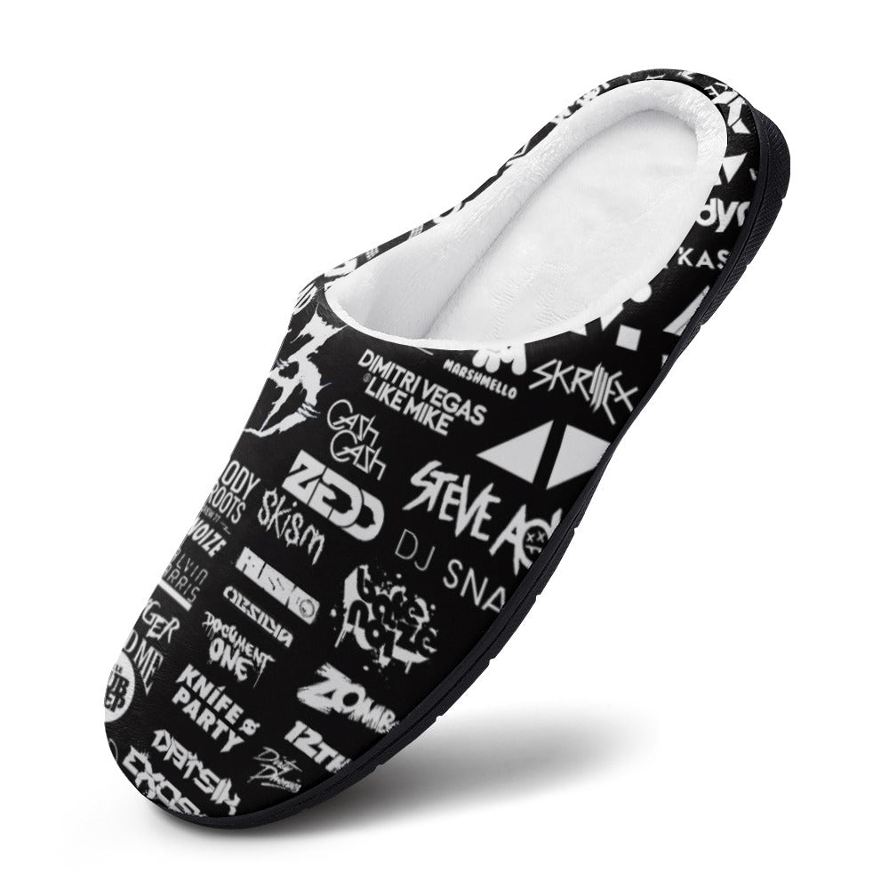 EDM Artist Cotton Slippers Soft, Comfy, No-Slip, Waterproof, Odor-resistant Music Festival Rave Gifts Mens Womens Unisex LIMITED EDITION