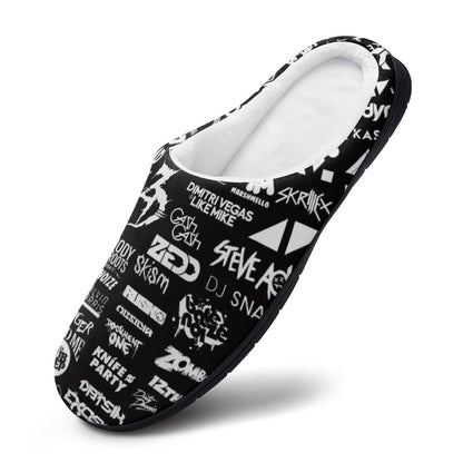 EDM Artist Cotton Slippers Soft, Comfy, No-Slip, Waterproof, Odor-resistant Music Festival Rave Gifts Mens Womens Unisex LIMITED EDITION