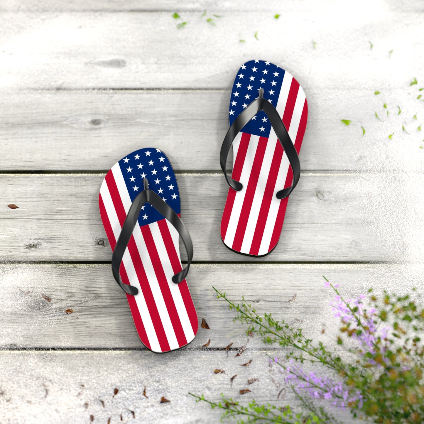 American Flag Flip Flops | Patriotic 4th of July Sandals | Made in USA