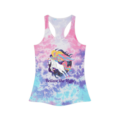 Believe the Hype Womens Tie Dye Racerback Tank Top