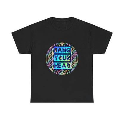 Bang Your Head Sweatproof Music Festival Tees Thick Cotton Rave Shirt Mens Womens Unisex