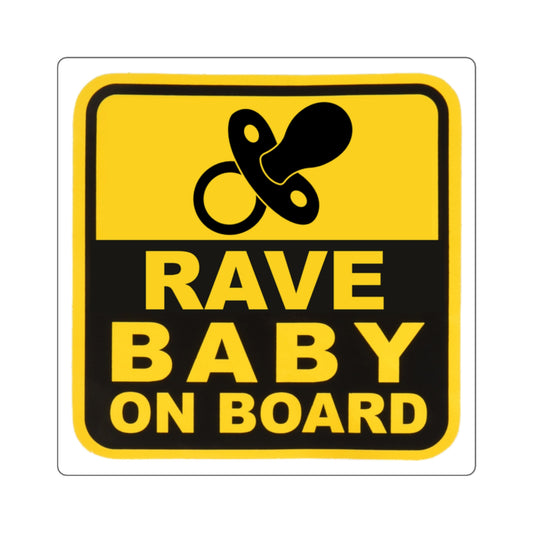 Rave Baby On Board Vinyl Car Decal Stickers