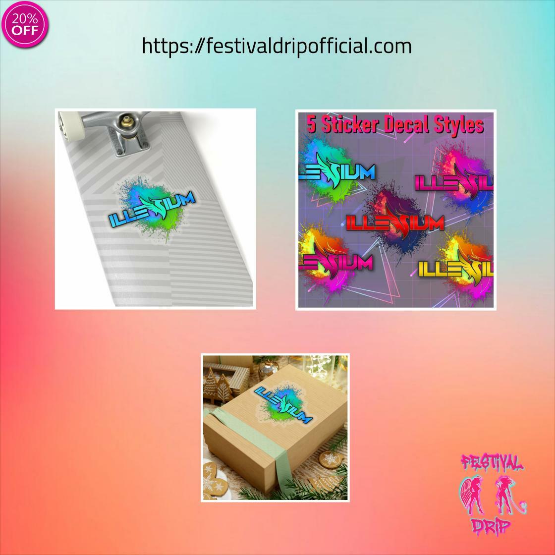 Shareable Choose Your Own Artst Logo Festival Sticker Set
