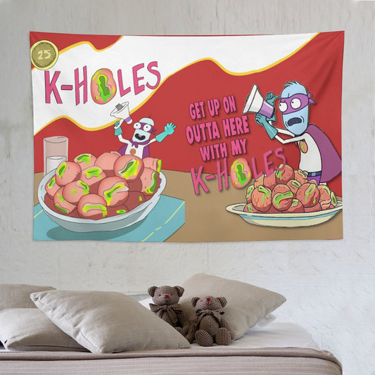 K-Hole Rick and Morty Tapestry 60"x90" Festival Flag