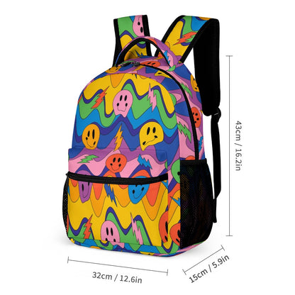 Psychedelic Backpack, Lunchbox, and Wallet Three piece set combination Travel Bag Package Set