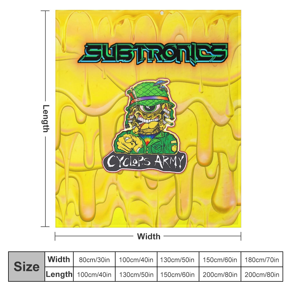 Custom EDM Artists Ultra-Soft Flannel Blanket for Camping Festival Rave in Multiple Sizes