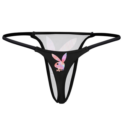 Playboy Pink Holographic Women's Thong Underwear