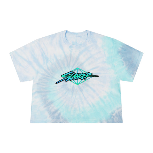 Slander Women's Tie-Dye Crop Top Sweat Proof Rave Music Festival Shirt