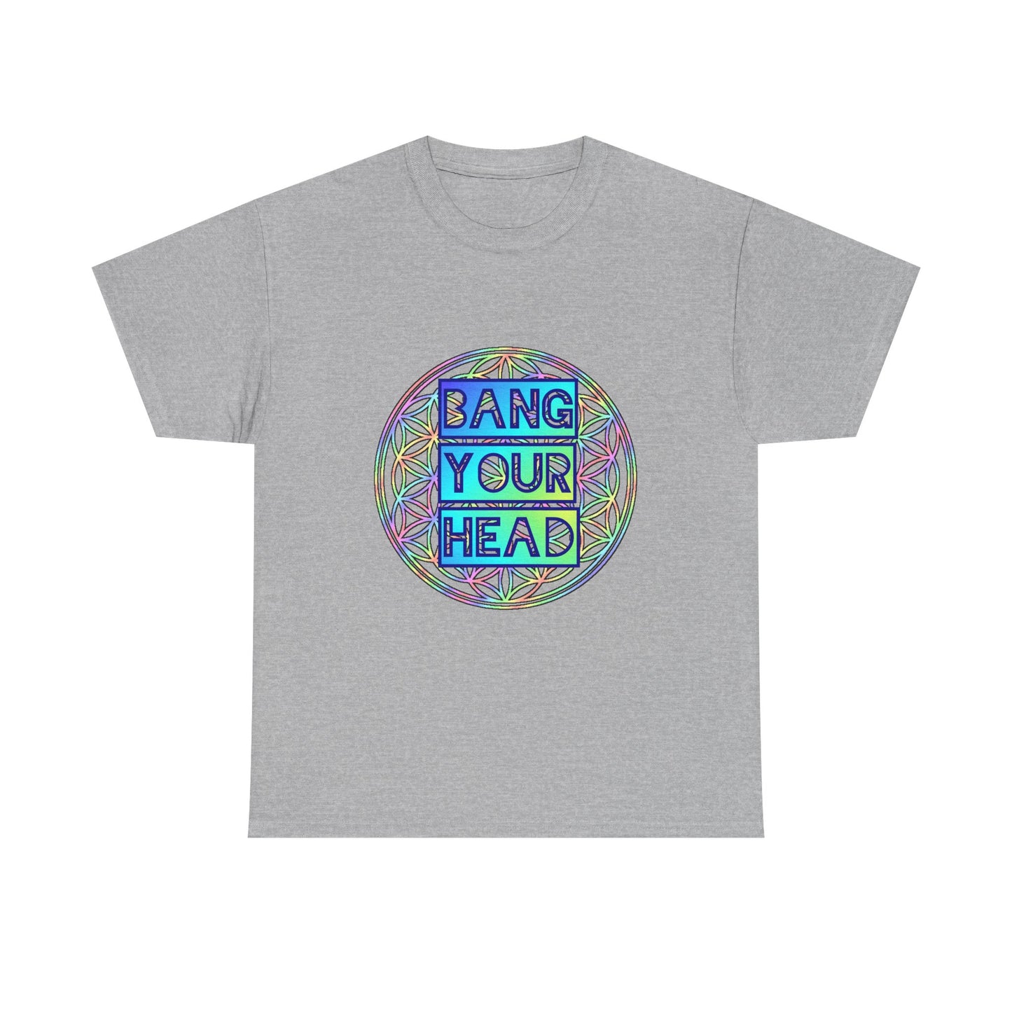 Bang Your Head Sweatproof Music Festival Tees Thick Cotton Rave Shirt Mens Womens Unisex