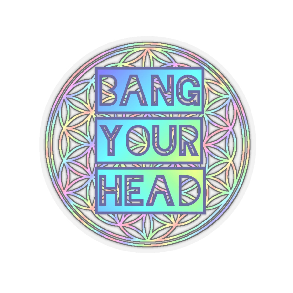 BANG YOUR HEAD waterproof Decal no-bubble sticker for car, laptop, book, water bottle, etc