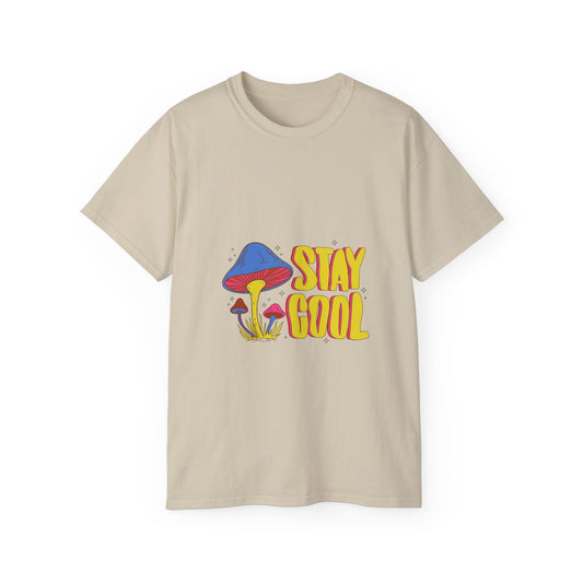 Stay Cool Neon Mushroom Mens Womens Unisex Ultra Cotton Tee