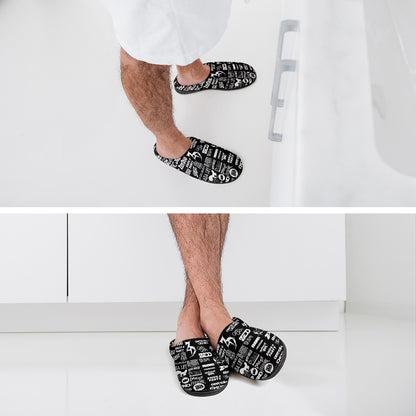 EDM Artist Cotton Slippers Soft, Comfy, No-Slip, Waterproof, Odor-resistant Music Festival Rave Gifts Mens Womens Unisex LIMITED EDITION