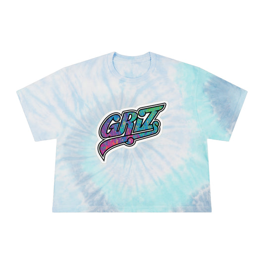 Griz Women's Tie-Dye Crop Top Sweat Proof Rave Music Festival Shirt
