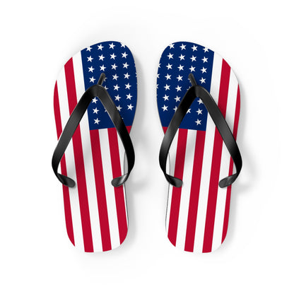 American Flag Flip Flops | Patriotic 4th of July Sandals | Made in USA