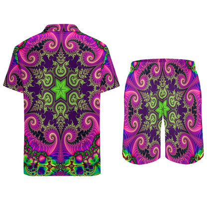 Fractals Psychedelic Men's Rave Outfit Set