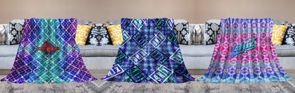 Custom EDM Artists Ultra-Soft Flannel Blanket for Camping Festival Rave in Multiple Sizes