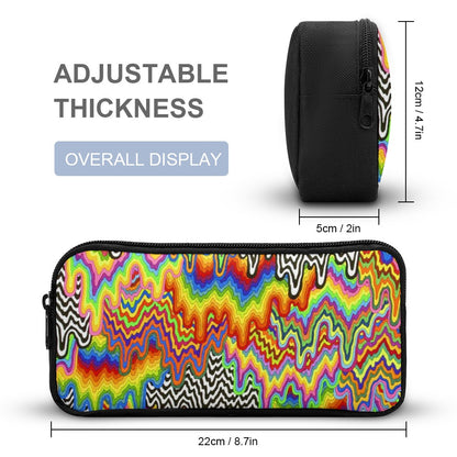 Psychedelic Backpack, Lunchbox, and Wallet Three piece set combination Travel Bag Package Set