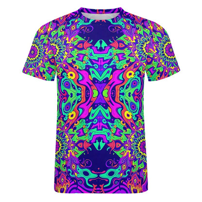 Men's Psychedelic Fitted Rave Shirt Super Soft Breathable Sweat-Proof Odor-Resistant Music Festival Tee