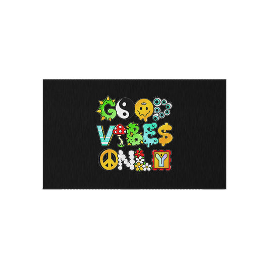 Good Vibes Only Welcome Mat Outdoor Rug in 5 Sizes
