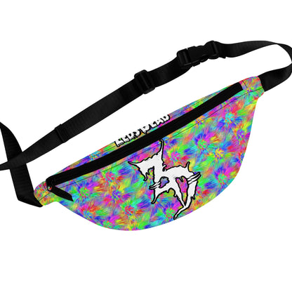 Adjustable Zed's Dead Tie Dye Zipper Fanny Pack for Party Rave Music Festival Concert Essential Item Men and Women
