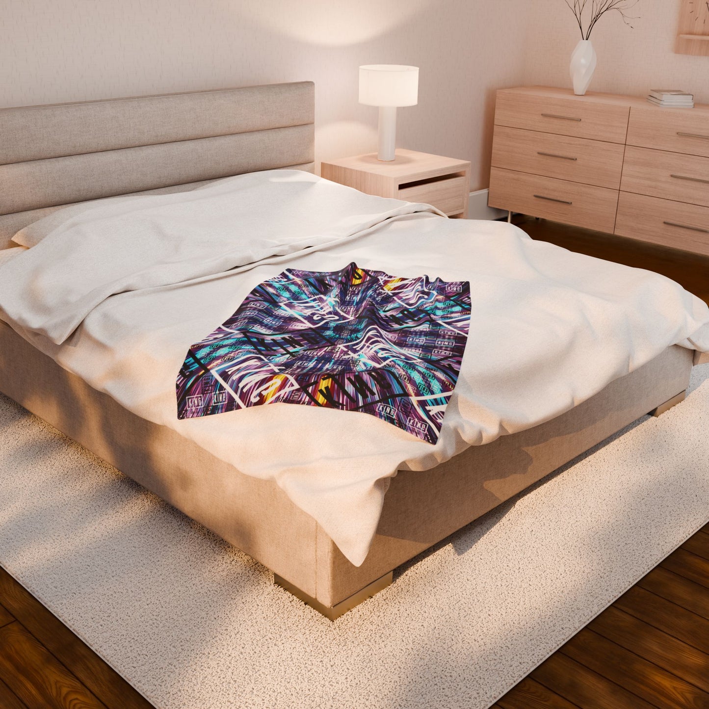 Velveteen Plush Sullivan King Throw Blanket