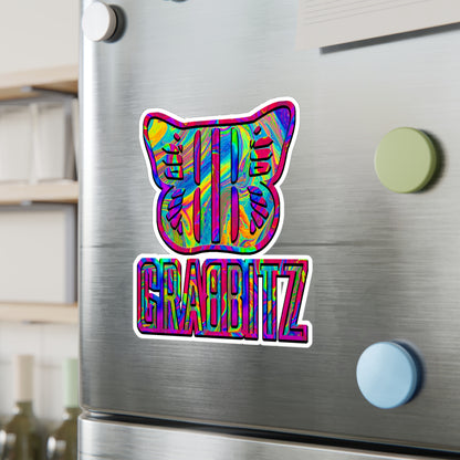 Grabbitz Vinyl Kiss-Cut Sticker Decal Waterproof Weatherproof Festival Stickers for Rave Gifts, Car, Laptops, Water Bottles, Phone