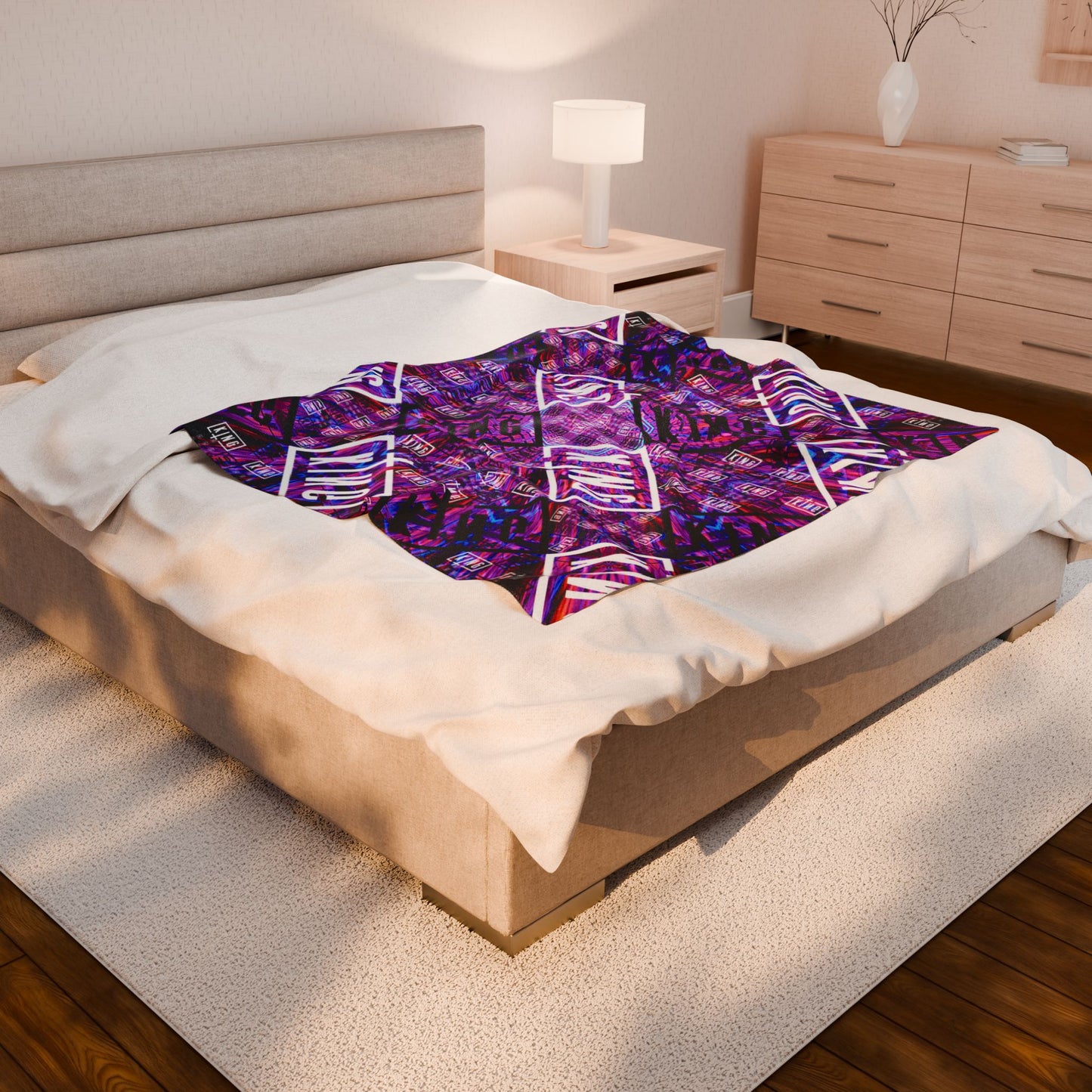 Velveteen Plush Sullivan King Throw Blanket