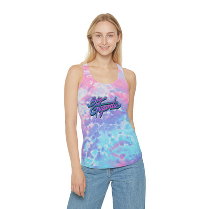 Big Gigantic Womens Tie Dye Racerback Tank Top
