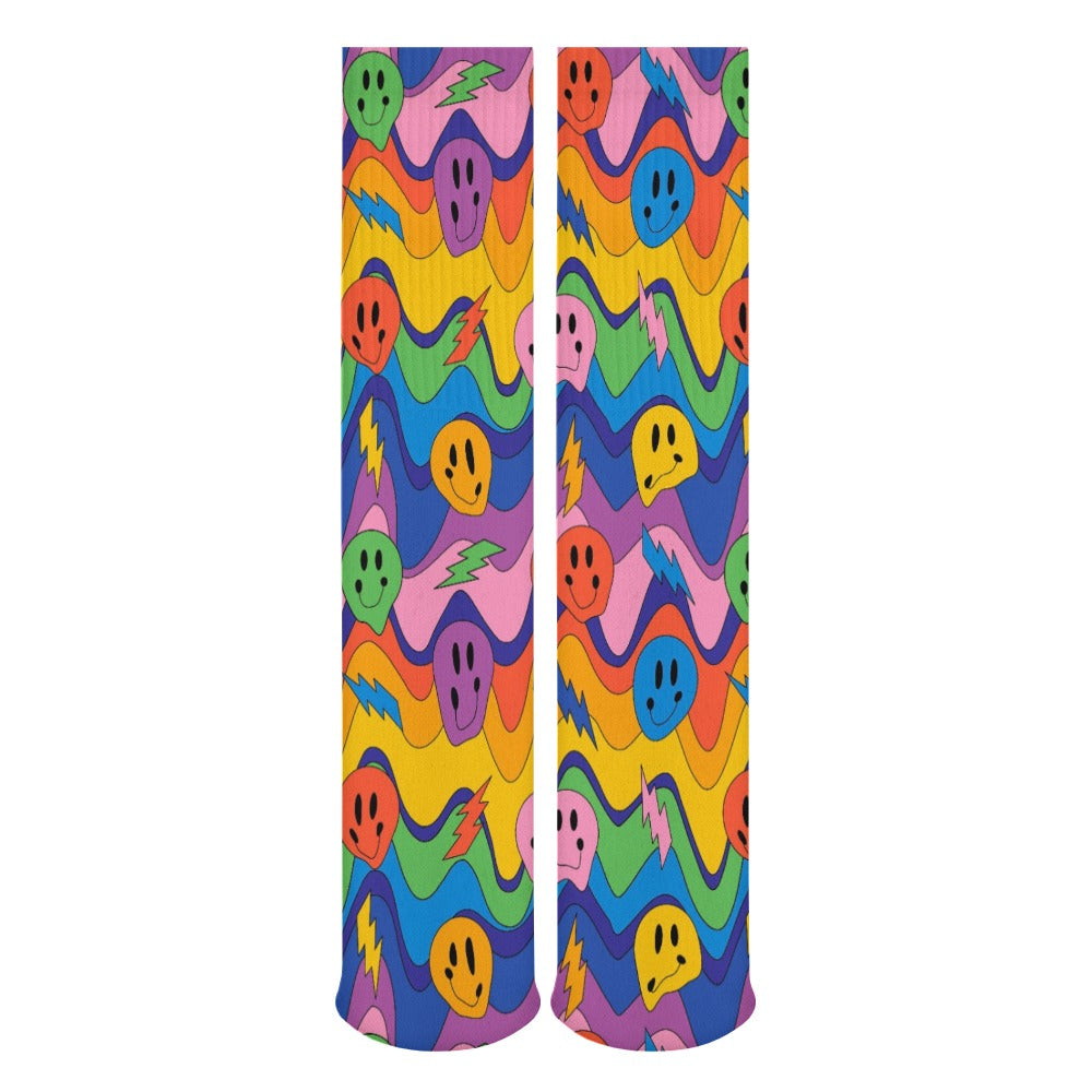 5 Pack Music Festival Socks Sweat-Proof Odor-Resistant Breathable Large Socks