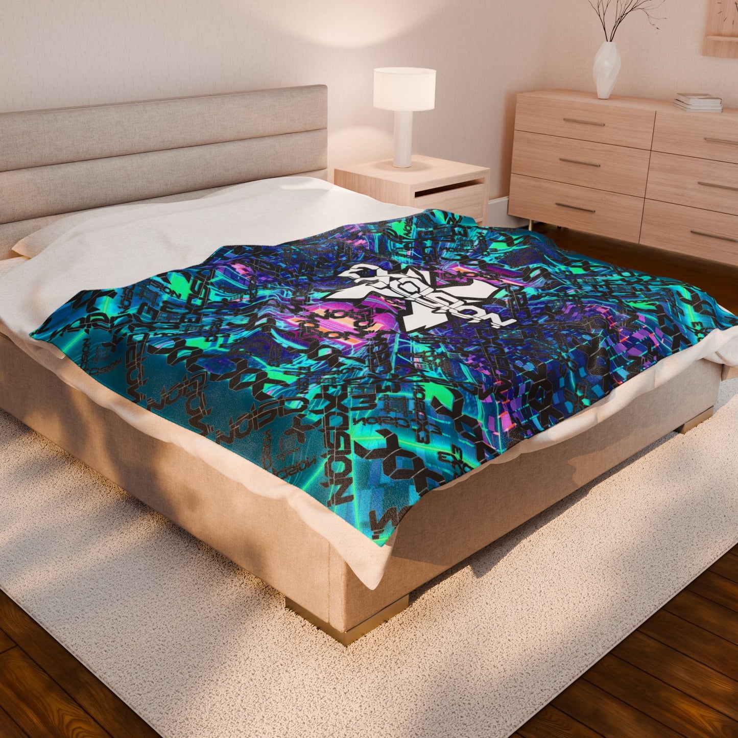 Excision Velveteen Plush Throw Blanket by Miami Subs