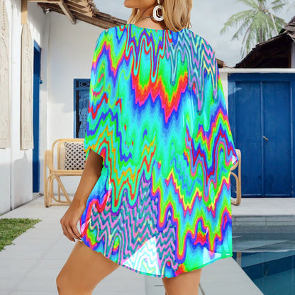 Face Melt Women's Kimono Chiffon Cover Up Robe