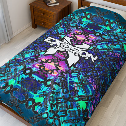 Excision Velveteen Plush Throw Blanket by Miami Subs