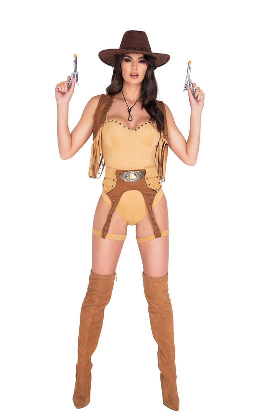 Wild West Women's Cowgirl Costume 4pc Set